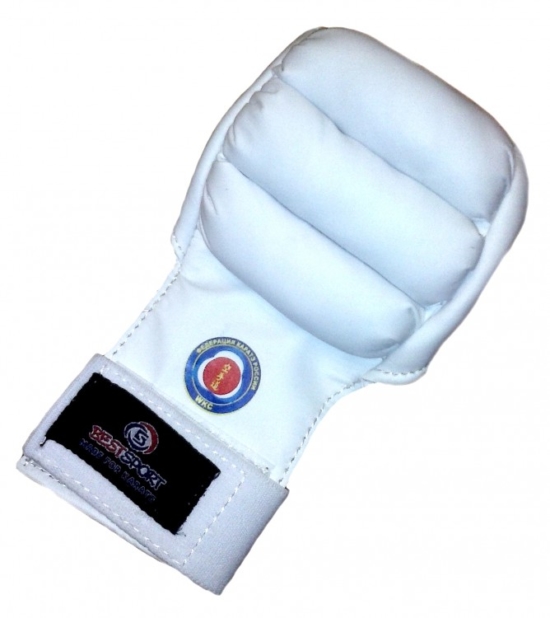 Накладки на руки для каратэ WKC Approved белые Best Sport