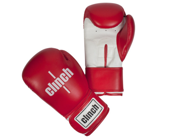 Перчатки боксерские Clinch Fight красно-белые