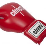 Перчатки боксерские clinch fight красно-белые