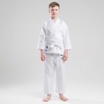 кимоно для карате подростковое с поясом evolution wkf белое К200Е-WKF 2